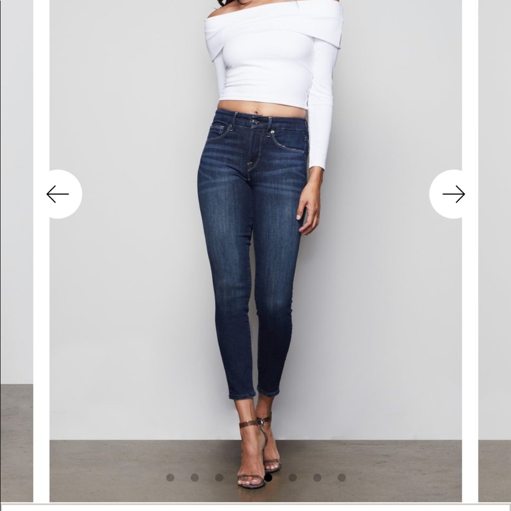 Good American GOOD LEGS CROP | BLUE260